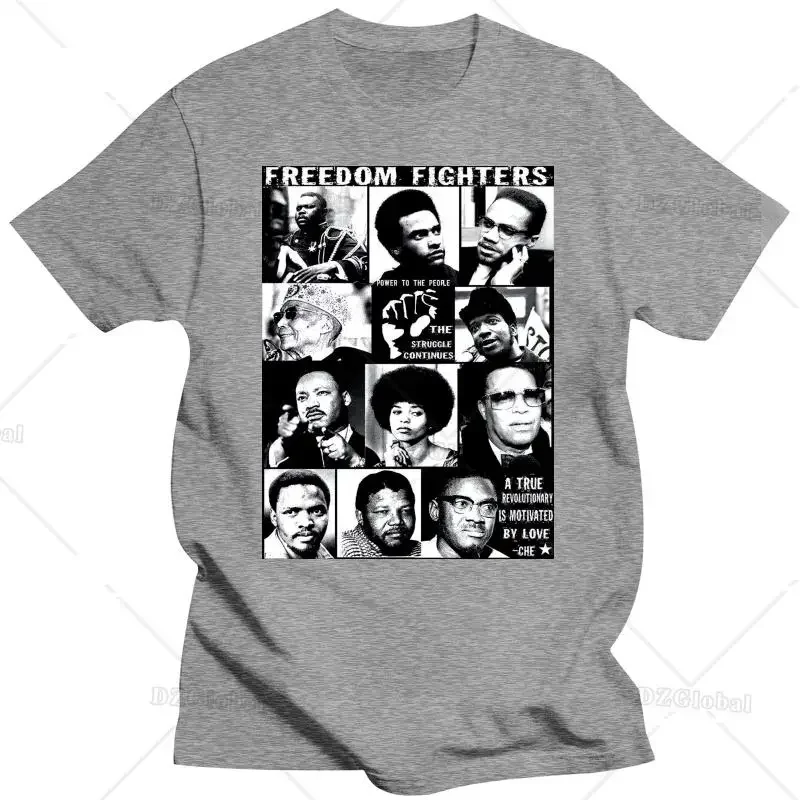 Black History Month T-Shirt Angela Davis Malcolm X Huey P Newton Garvey 2777X