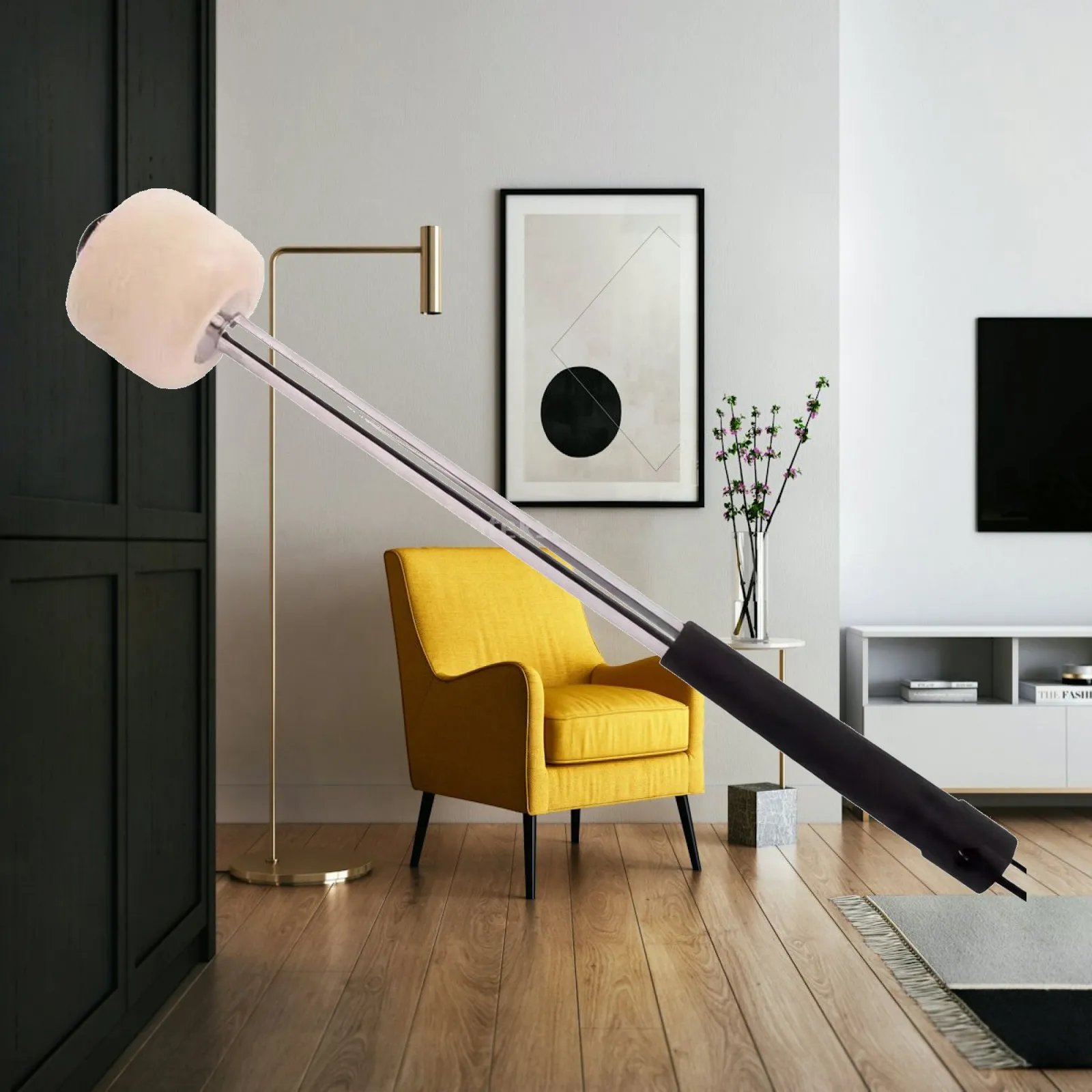 Orchestral Bass Drumstick Felt Mallet with Wrist Strap and Balanced Weight for Concert Band and Marching Percussion