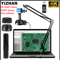 YIZHAN 60MP 4K UHD Electronics Microscope for Soldering SONY Chip C-Mount Digital Microscope Camera for Watch Repair/PCB Repair