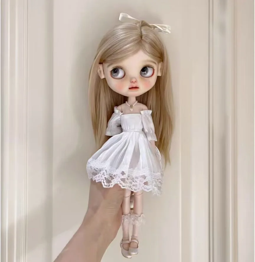 

2025 1 шт. чистое цельное платье Blythe 1/6, 30 см (подходит для azone, Pullip, Ob22/24/26, Licca)