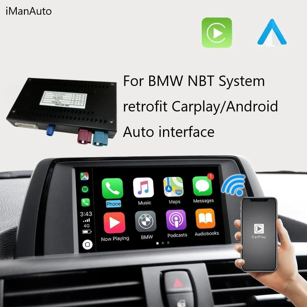 Беспроводная камера Apple Carplay Android Auto для BMW NBT F10 F11 F15 F20 F30 F31 F36 X5 X3 X1 MINI MirrorLink Автомобильные аксессуары