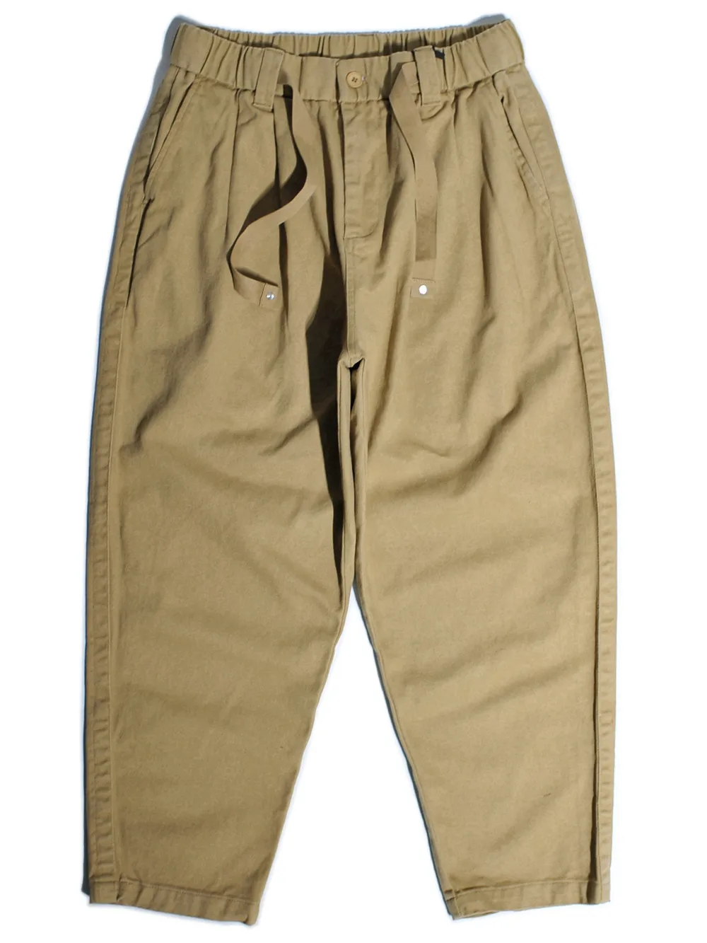 

Double Pleated Tapered Haren Wide Leg Work Pants Japanese Loose Straight Leg Casual Pants for Men