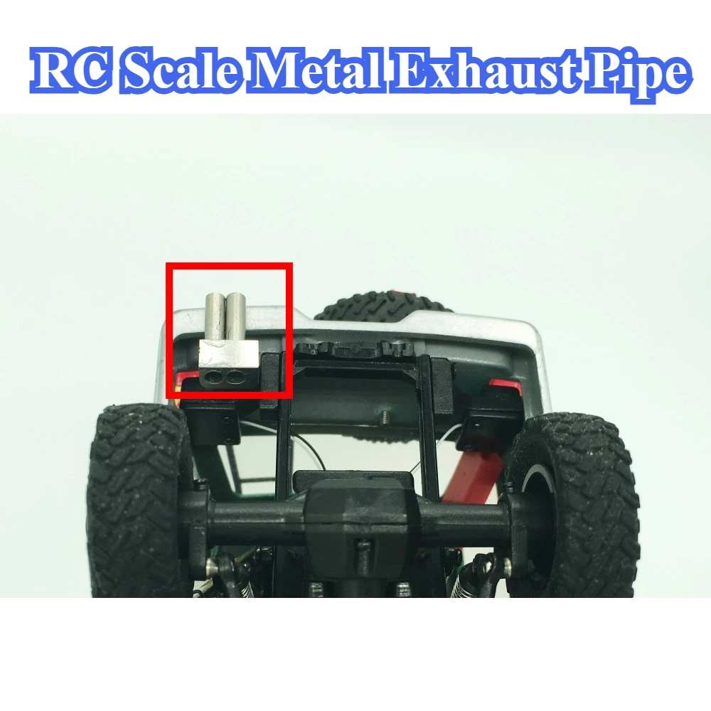 RC Scale Metal Exhaust Pipe 1/35 1/32 custom For Orlandoo Hunter LZ0002 A01 A02 A03 P01 F150 RC Crawler Decorative Mood Parts