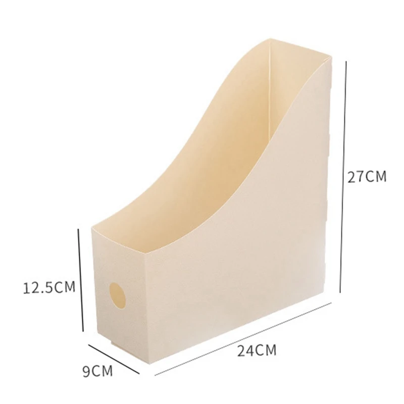 3PCS Desktop File Racks Students Use Data Racks To Organize Plastic Bookends, Black&White&Beige File Storage Boxes