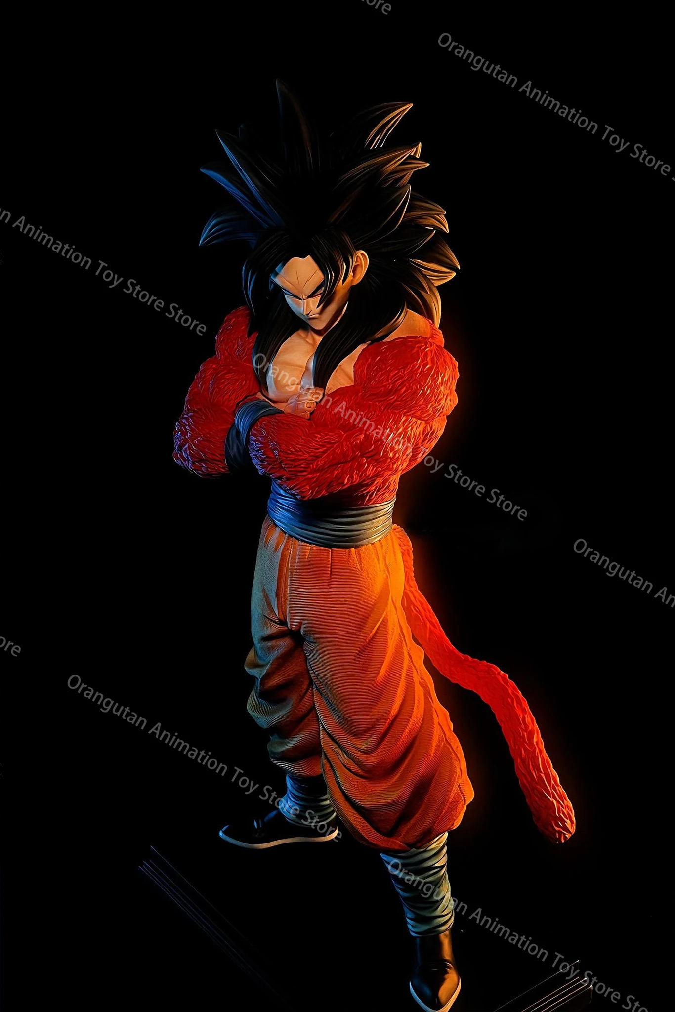 Anime Dragon Ball 32CM Son Goku SSJ4 Statue Super Saiyan 4 Goku Statue PVC Activity Doll Model Toy Boy Birthday Gift Collection