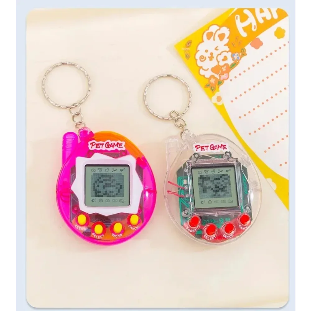 1 قطعة الحيوانات الأليفة الإلكترونية شفافة تماغوتشي المفاتيح 168 الحيوانات الأليفة في واحد الظاهري سايبر الرقمية الحنين مضحك اللعب بكسل مضحك اللعب #3