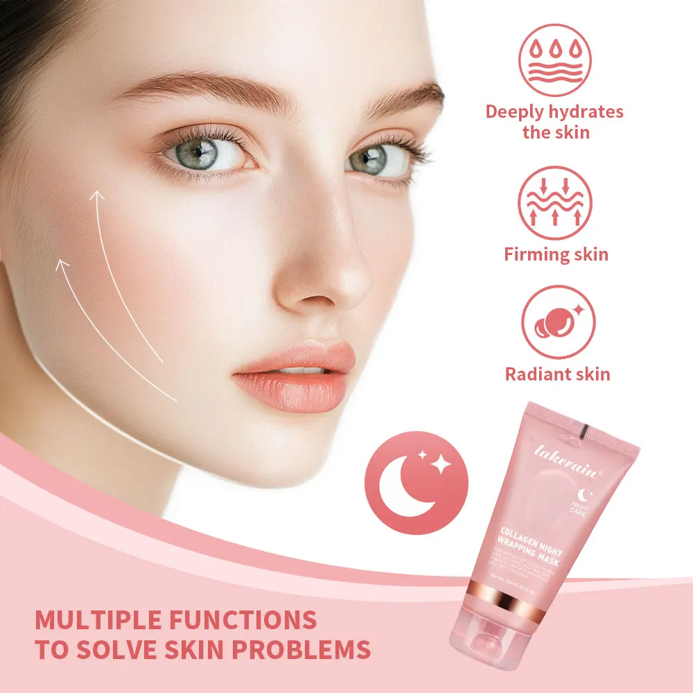 Korean Deep Collagen Mask Peel Off Mask Face Anti Wrinkle Lifting  Skin Care Masks Bio Pack Night Wrapping Woman Overnight Skin