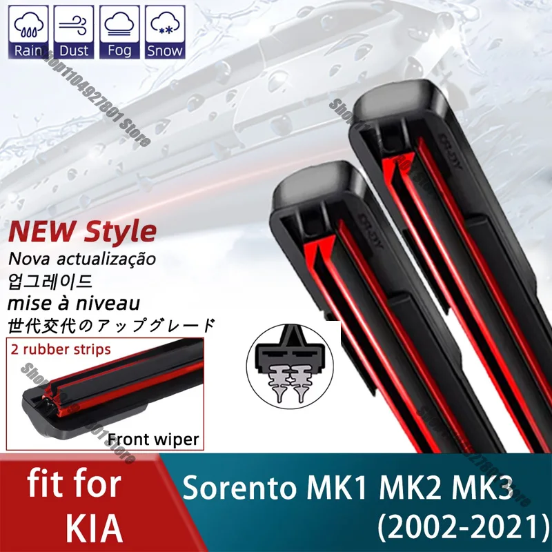 

Front Car Windshield Wiper Cleaning for KIA Sorento MK1 MK2 MK3 Front Blades Brushes Cutter Automobiles Parts Windscreen Wipers