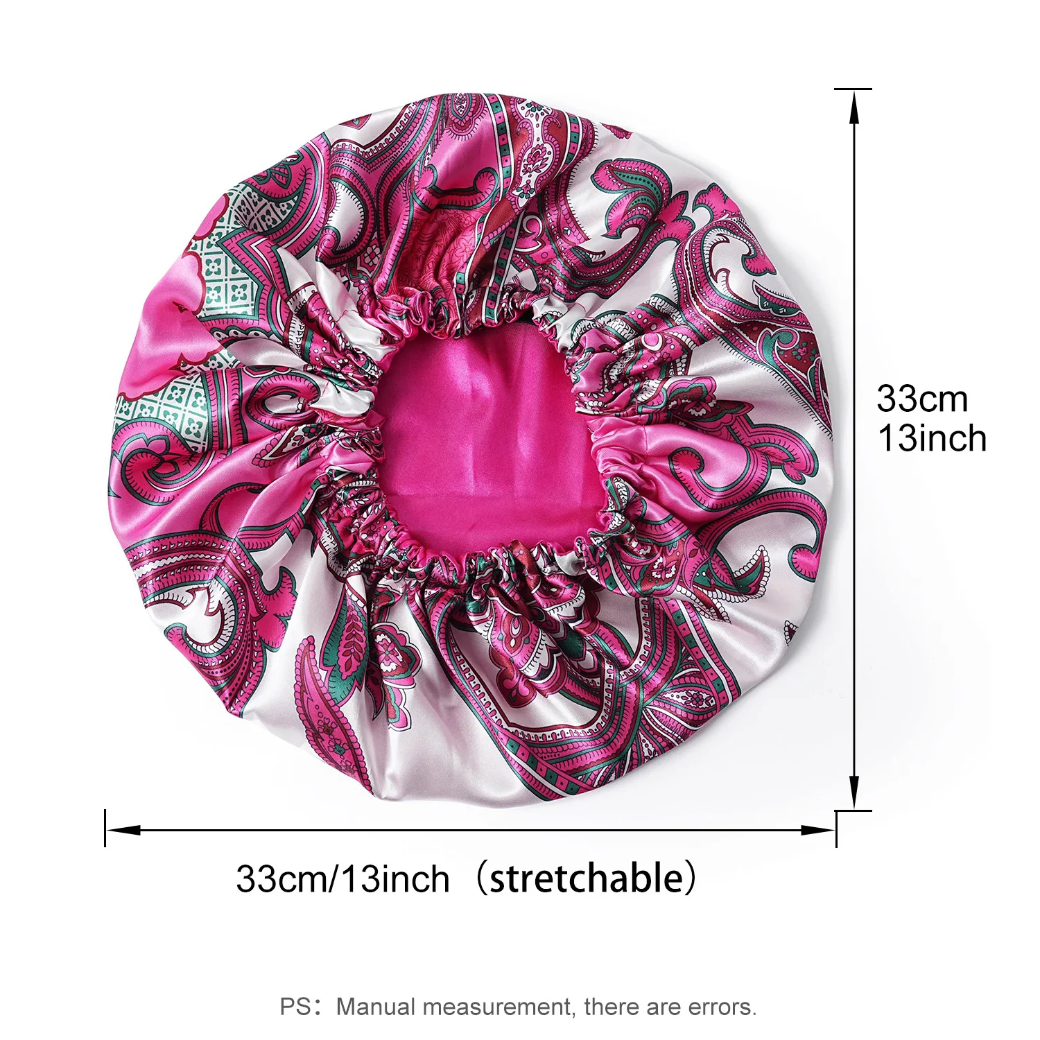 Wholesale Women Large Double Layer Satin Elastic Band Sleep Bonnet Ankara Head Wrap Cap Print Lady Head Cover Turban