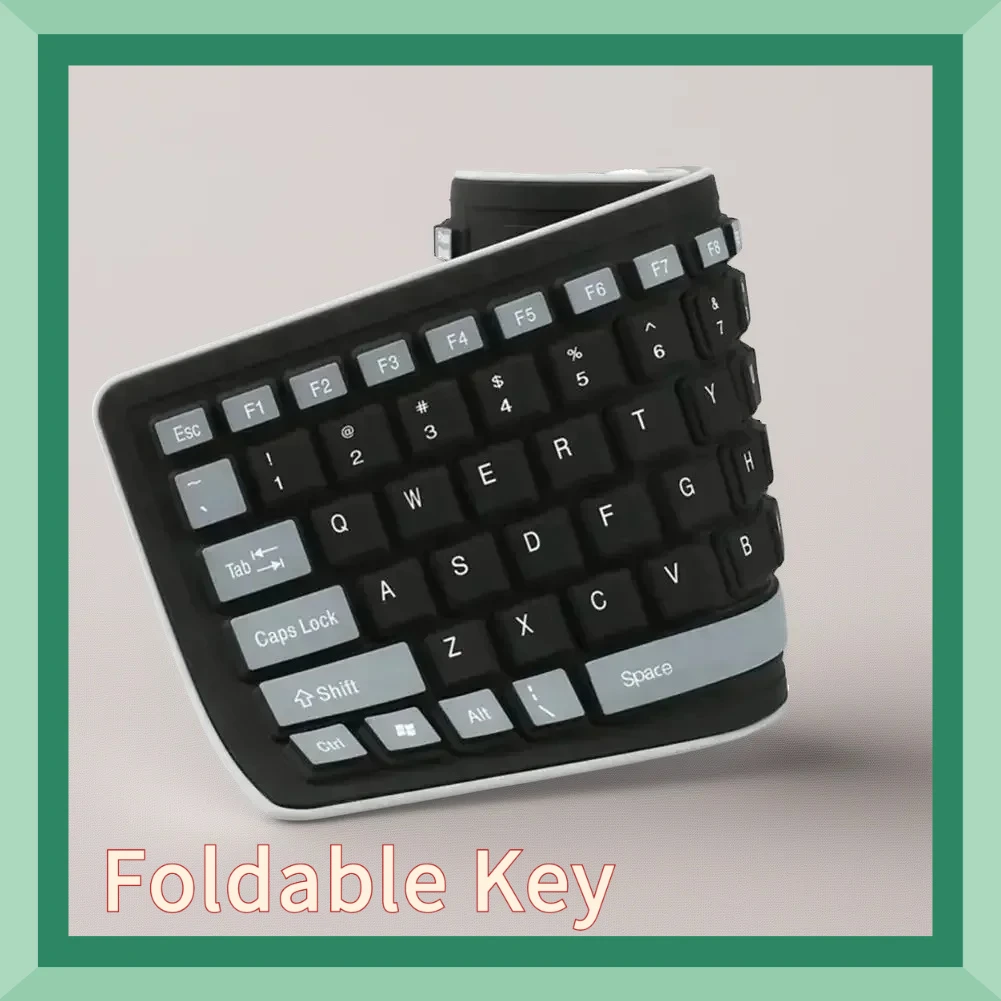 Convenient Roll Up Keyboard Portable Office Silent Waterproof Keyboard For Pc Laptop Foldable Silicone Keyboard Usb Soft