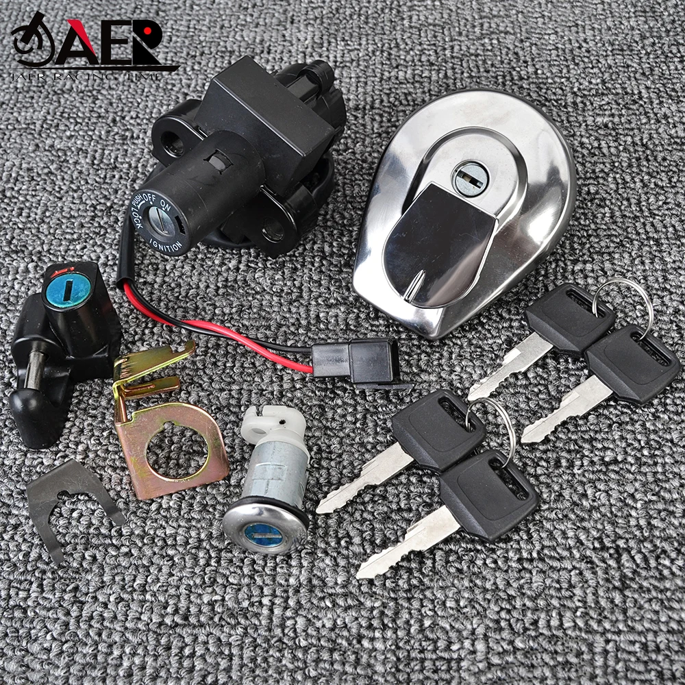 Motorcycle Ignition Switch Kit Assembly Fuel Gas Cap Tank Cover with Keys for Honda CB750 Nighthawk 1991-2003 35010-MW3-830