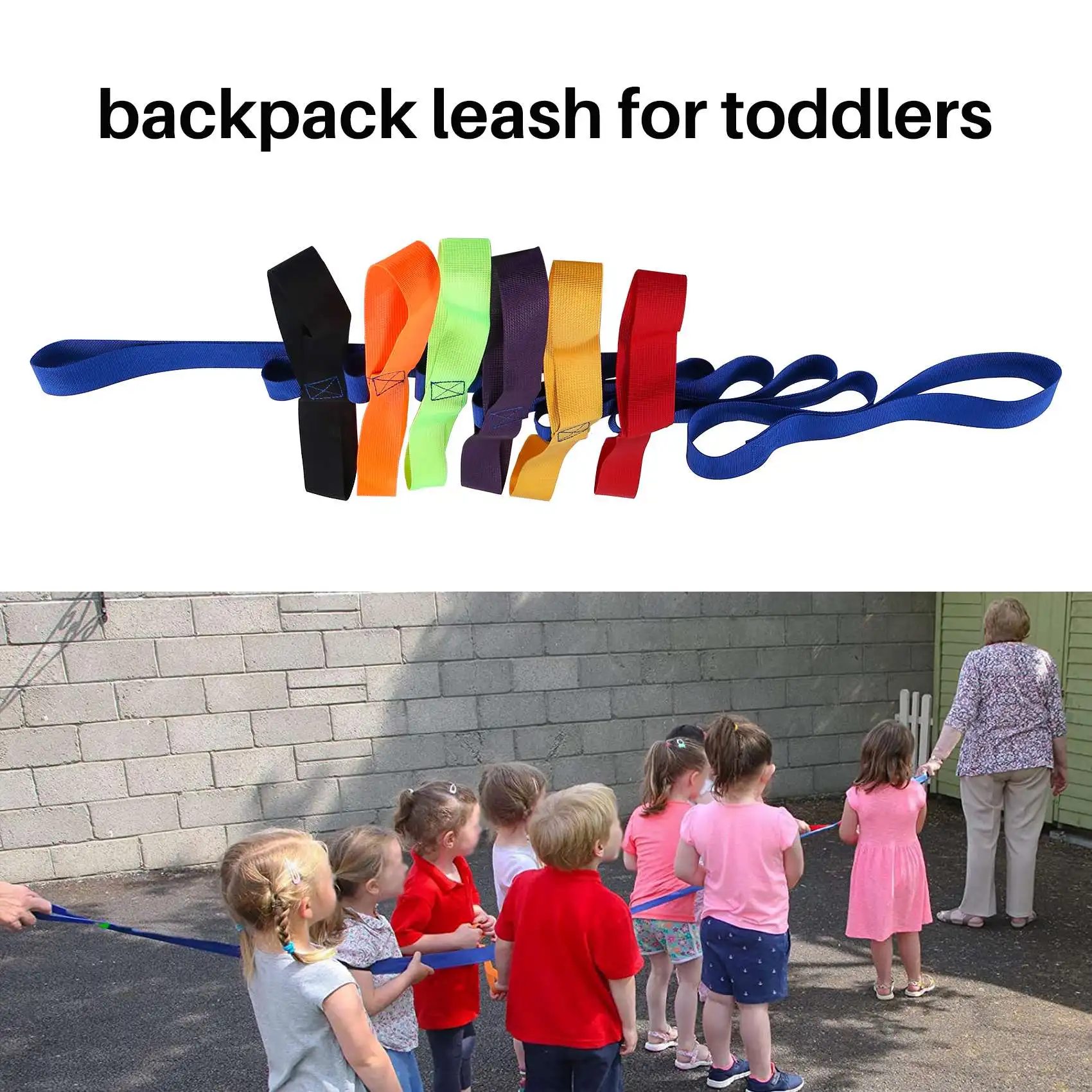 

M15kchildren's Walking Ropes For Preschool Daycare School Kids Outdoor Colorful Handles For Up To 12 Children 2 Teachers