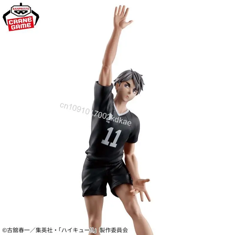 Op voorraad Bandai Haikyuu!! POSING FIGUUR miya attsume miya osamu Originele Anime Figuur Model Speelgoed Collecties Desktop ornamenten