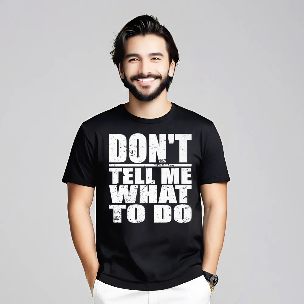 DONT TELL ME WHAT TO Tops Tees Discount Crew Neck Outdoor Short Sleeve Cotton Youth T-Shirt Print Tops Shirts