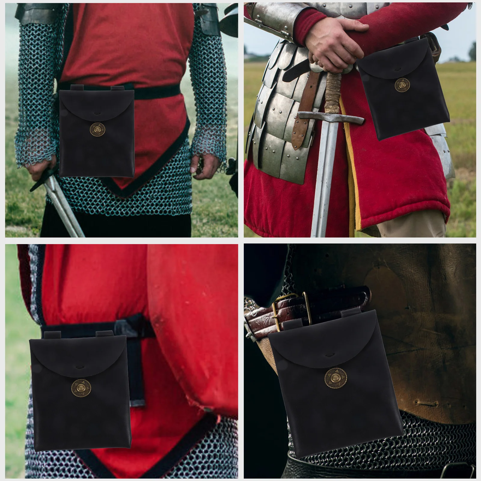 1pc Waist Pouch Bag Retro Portable Halloween Cosplay Party Renaissance Costume Accessories Medieval Faux Pouch Pirate