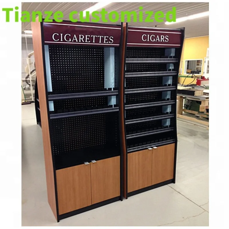 

(customized)Wooden Metal Display Rack Retail Racks Smoke Shop Fixture Display