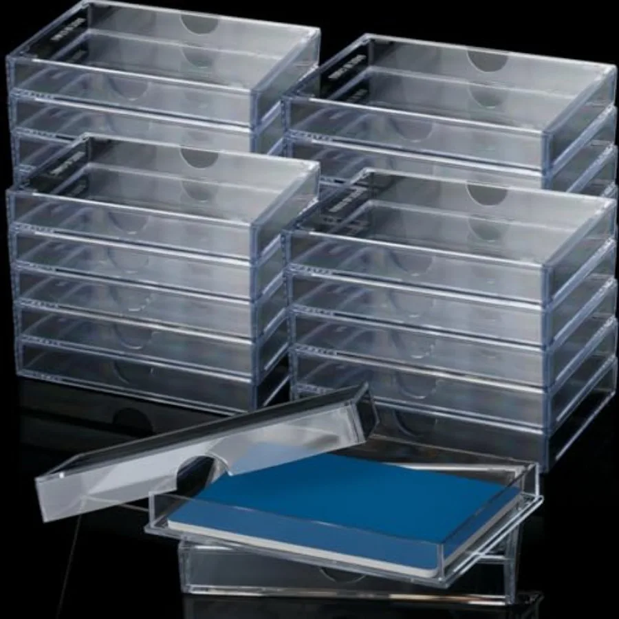 

Pieces Clear Deck Case, Card Organizer Compatible with MTG TCG Plastic Playing Card Case baseball Trading Deck Collection Box H