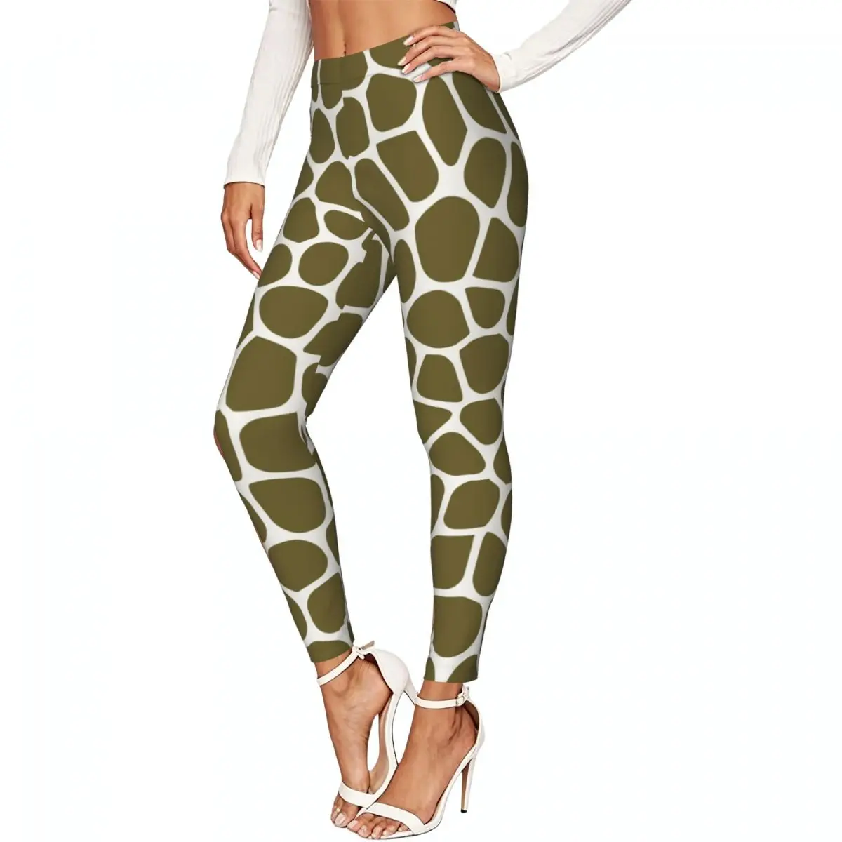 African Animal Skin Print Women Stretchy Leggings High Elastic Comfortable Fitness Yoga Pants