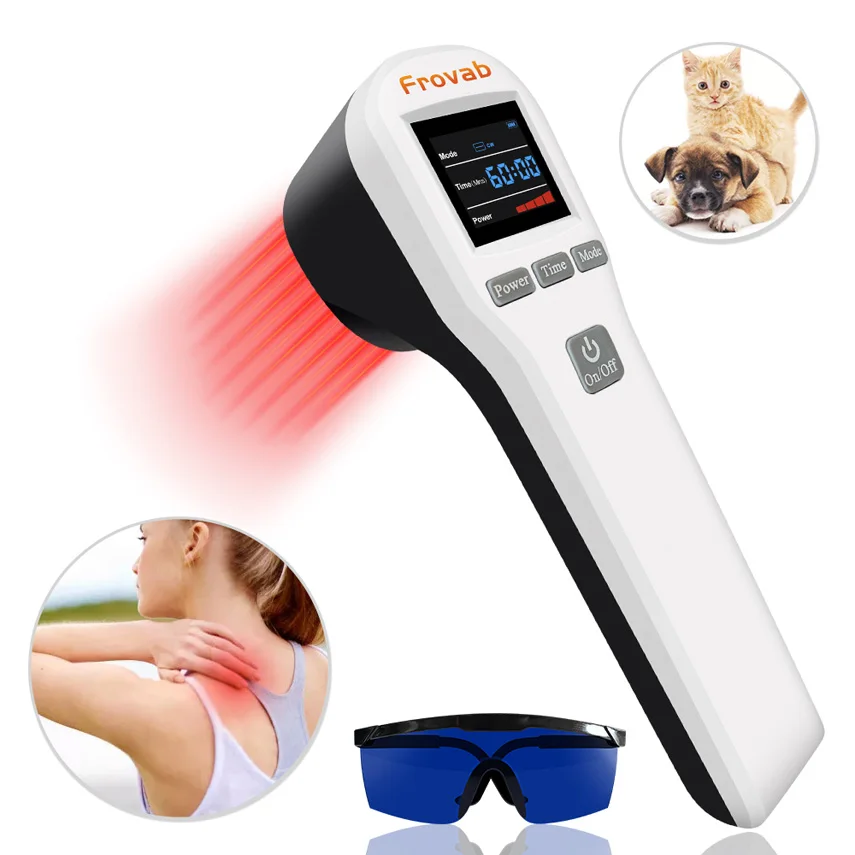 

Frovab 880mW 650nmx16+808nmx4 Cold Light Therapy Low Level Laser Treatment LLLT for Pain Relief Wound Healing Red Infrared Light