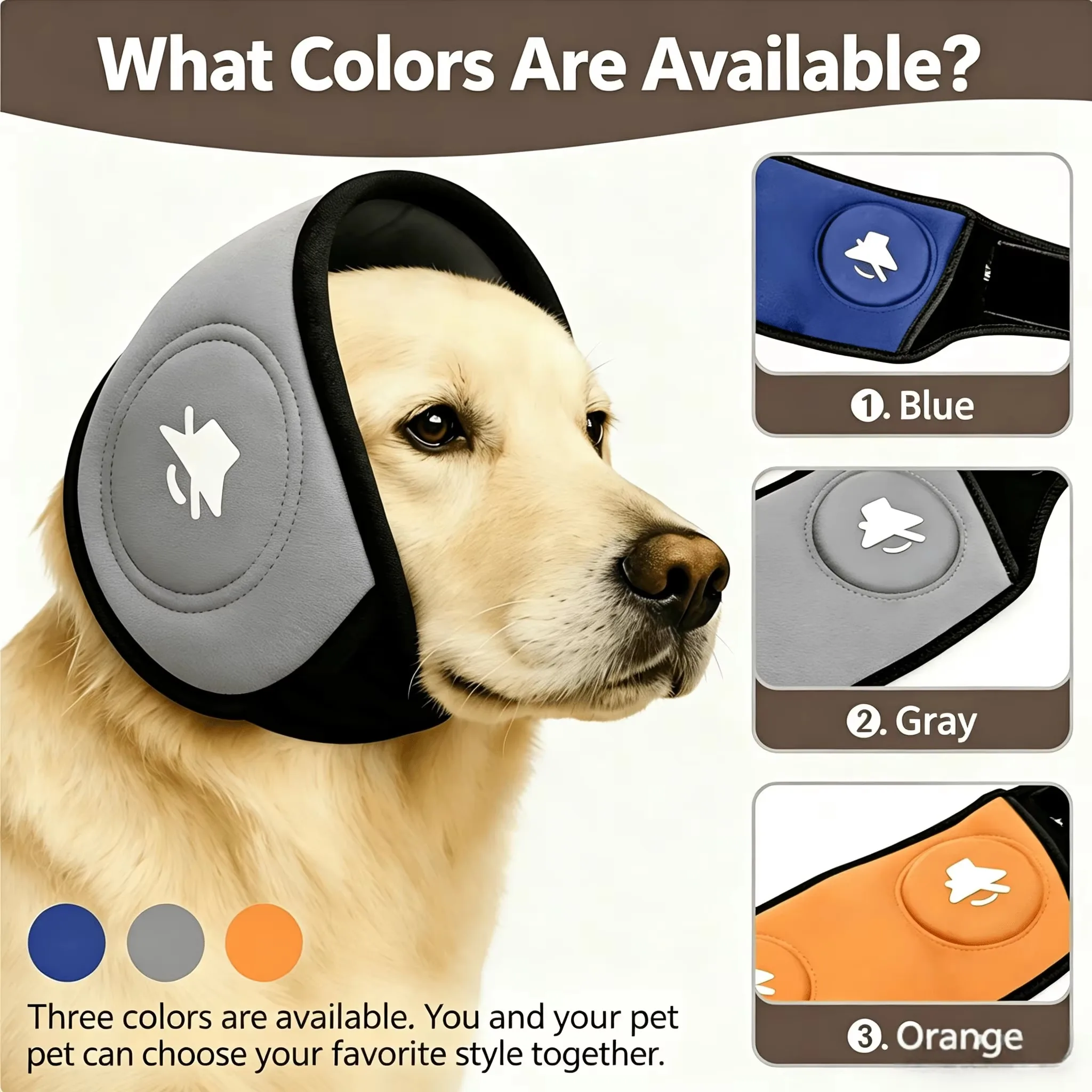 Dog Noise Cancelling Earmuffs Windproof Anxiety Relief Ear Covers for Pet Noise Isolation Travel Ear Muffs
