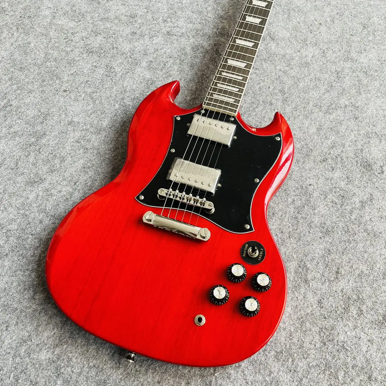 Custom Red, Electric Guitar 6 Strings H-H Pickups Solid Body Chrome Hardware Pieces-spot Free Delivery SG