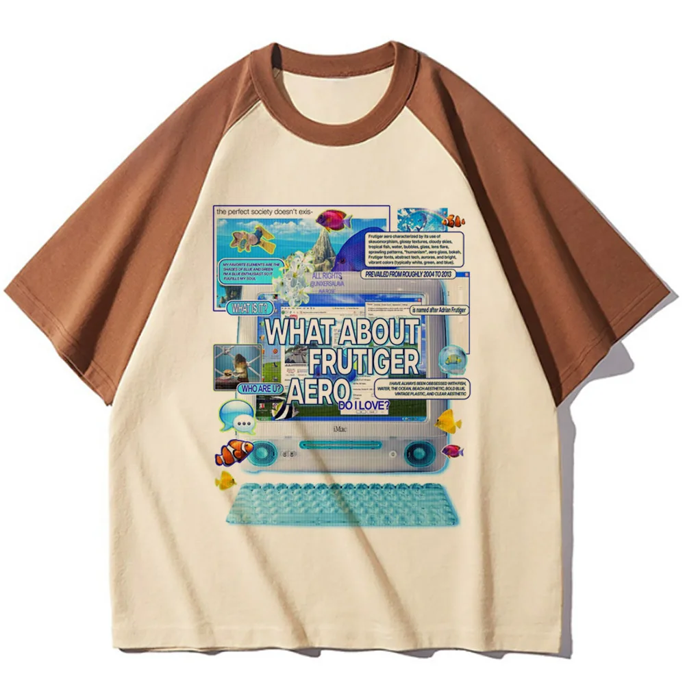 Frutiger Aero shirt teen Grunge Classic 80s Digital harajuku  Vintage shirt 80s hip hop Digital kawaii graphic Classic