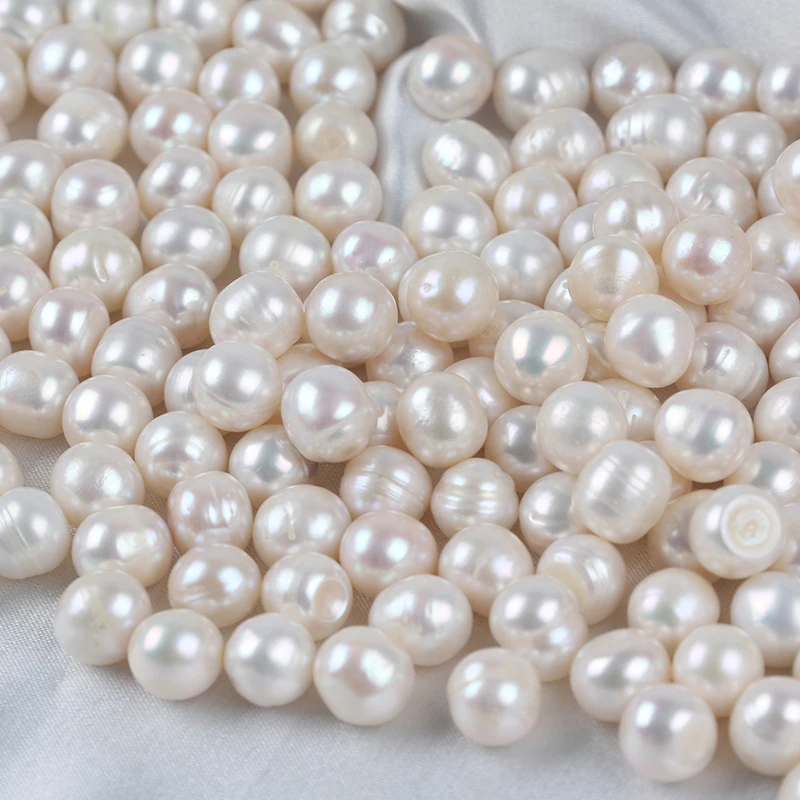 

AAA Grade 9-10mm Potato Shape White Color Natural Freshwater Loose Pearls Beads Bulk For Jewelry Making DIY