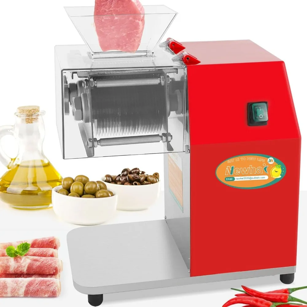 

850W Meat Cutter Machine, Commercial Meat Cutting Machine 3.5mm Heavy Duty, Stainless Steel Meat Slicer Shredder Restaurant