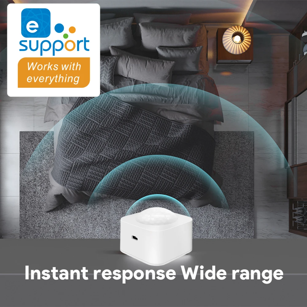 eWeLink APP ZigBee Motion Sensor Smart PIR Infrared Human Presence Detector Smart Home Automation Security Protection System