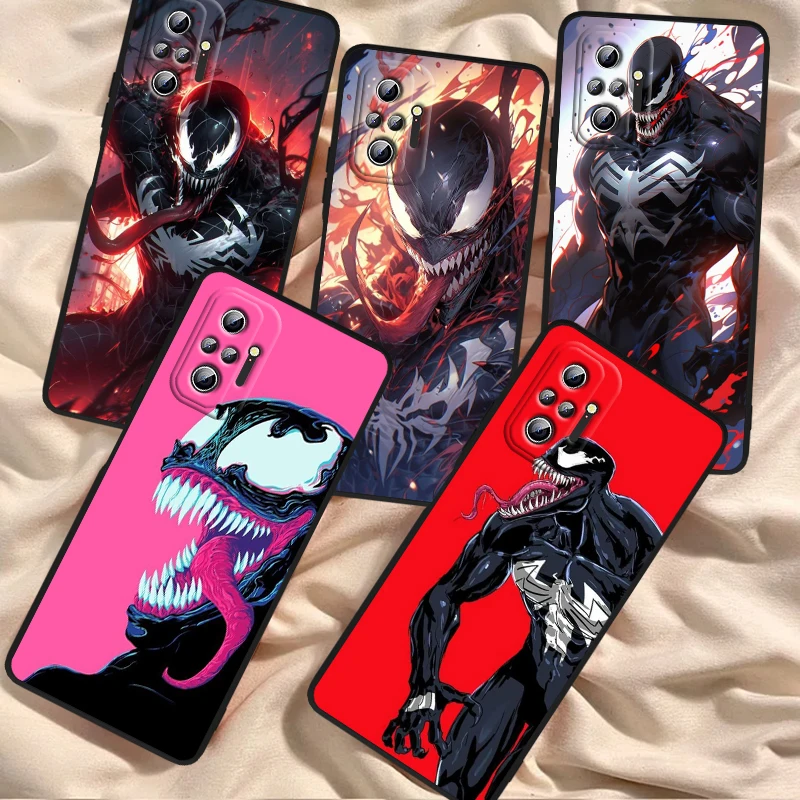 Venom Marvel Cool Mysterious For Xiaomi Redmi Note 13 12R 12 12S Turbo 11 11T 11S 10 10S Pro Plus 5G Black Funda Phone Case