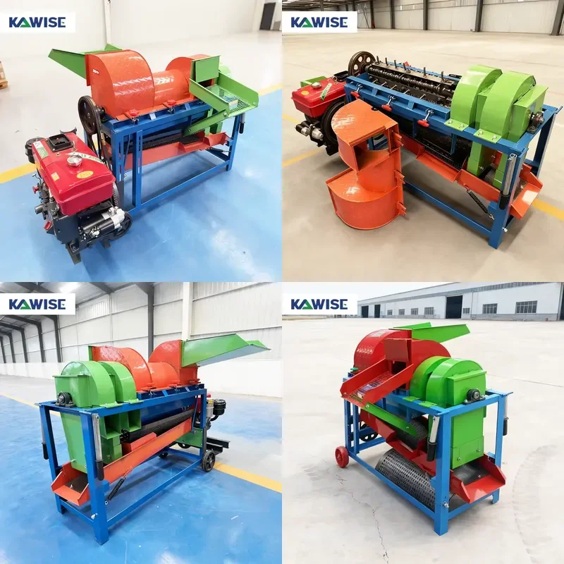 Máquina Trilladora de Granos para Maíz, Trigo, Arroz y Sésamo con Motor Eléctrico o a Gasolina