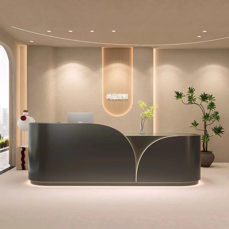 Modern Simplicity Reception Desk, Cashier Clothing Store Desk, Reception Desk for Beauty Salon, Nordic Luxury Furniture