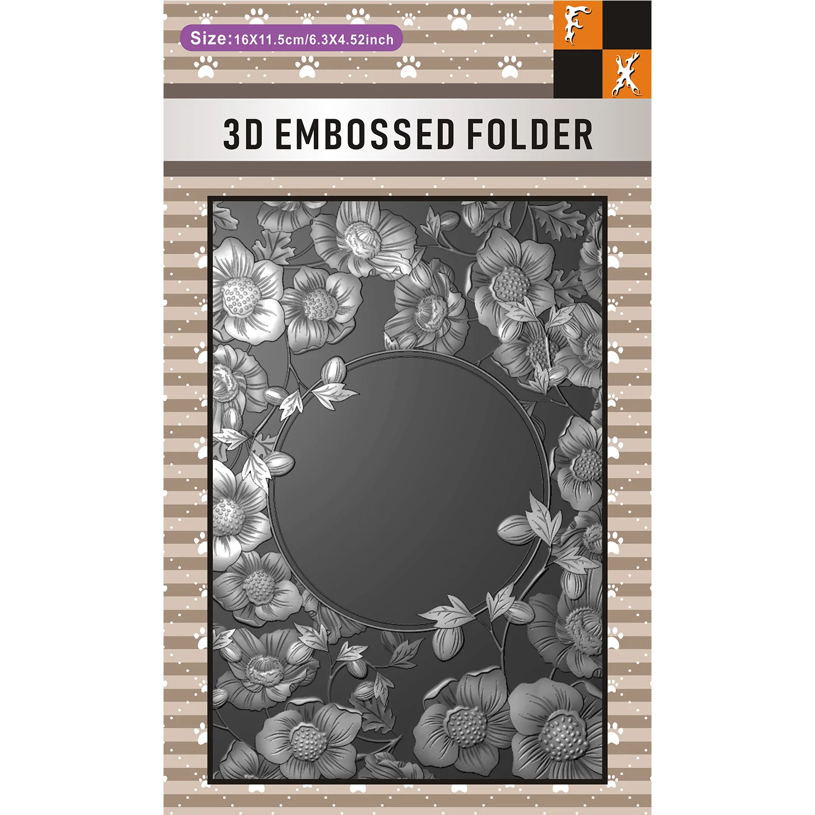 Elegant Atmosphere, Ornate Floral Frame Design - 3D Embossed Folder for DIY Cardstock, Gift Tags, Scrapbooking - No Stamps, 2025