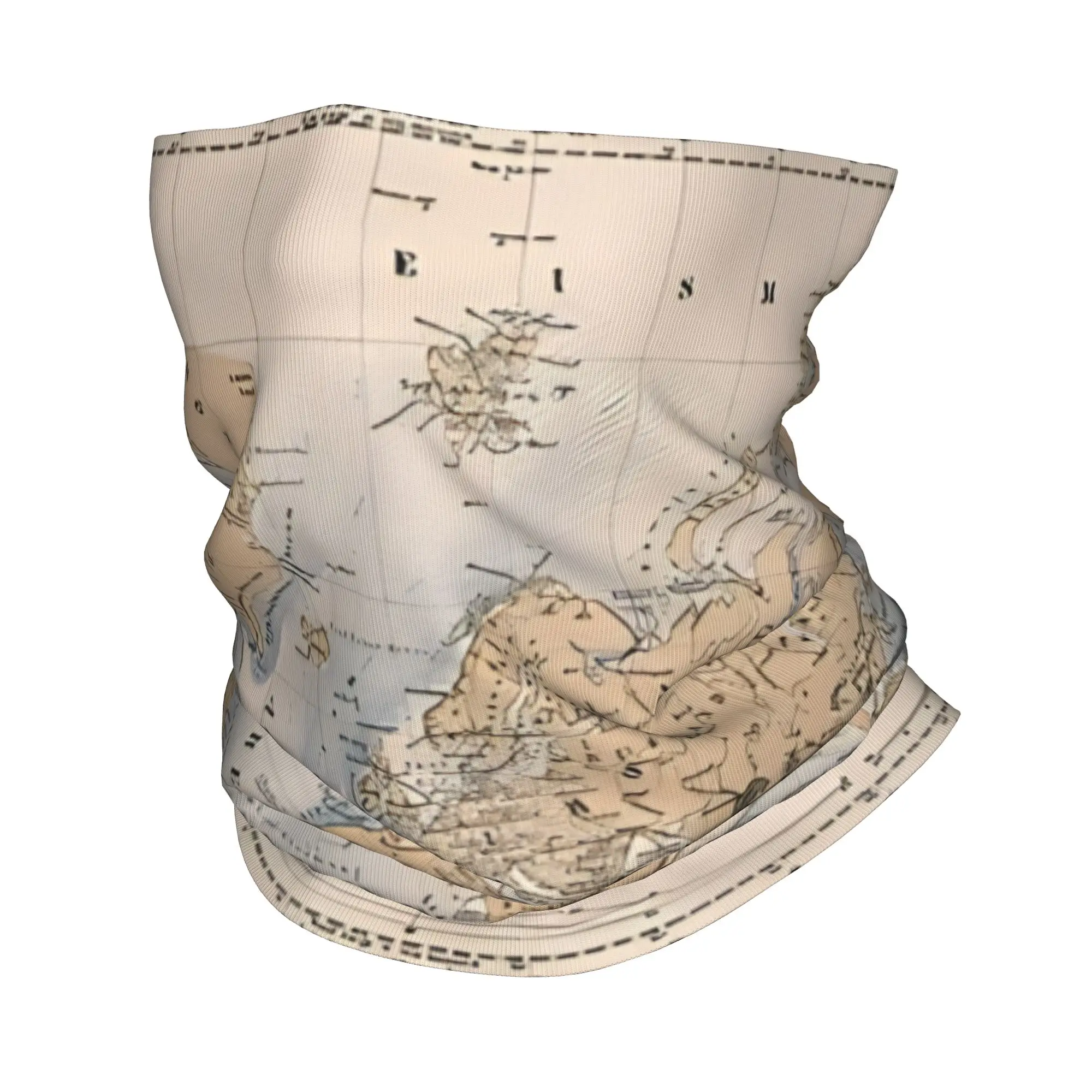 

Outdoor Sports Balaclava Vintage Map of The World Cycling Mask Soft Warm Face Masks Punk Riding Fishing UV Protection Scarves