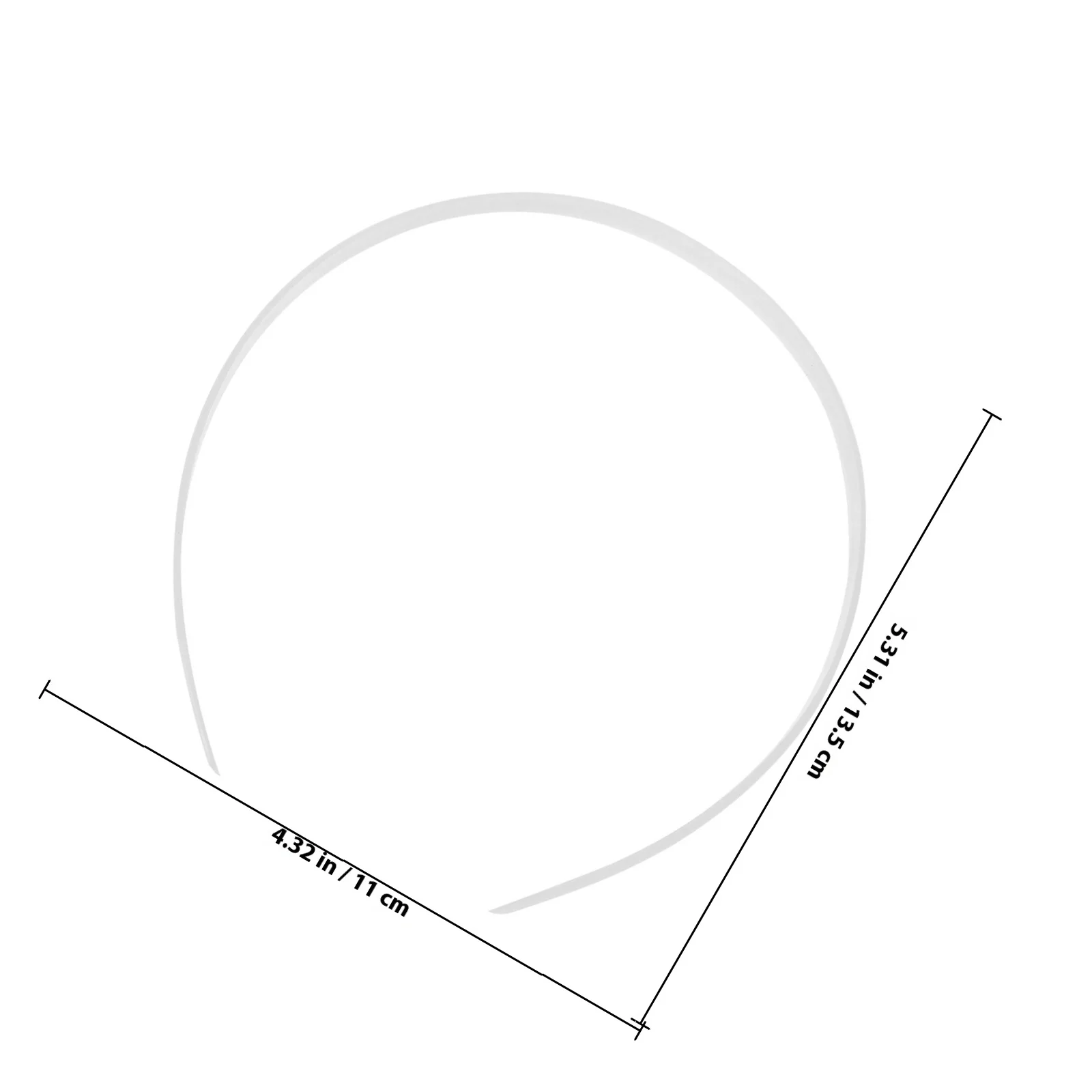 12 pezzi di plastica semplici fasce magre bianche accessori per capelli fai da te per le donne nastro artigianale avvolgere il lavaggio del viso trucco matrimonio