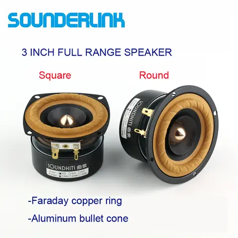 2 개/몫 Sounderlink AudioLabs 3 인치 풀 레인지 우퍼 Hi-Fi 스피커 트위터 유닛 중간 저음 총알 화살표 변환기