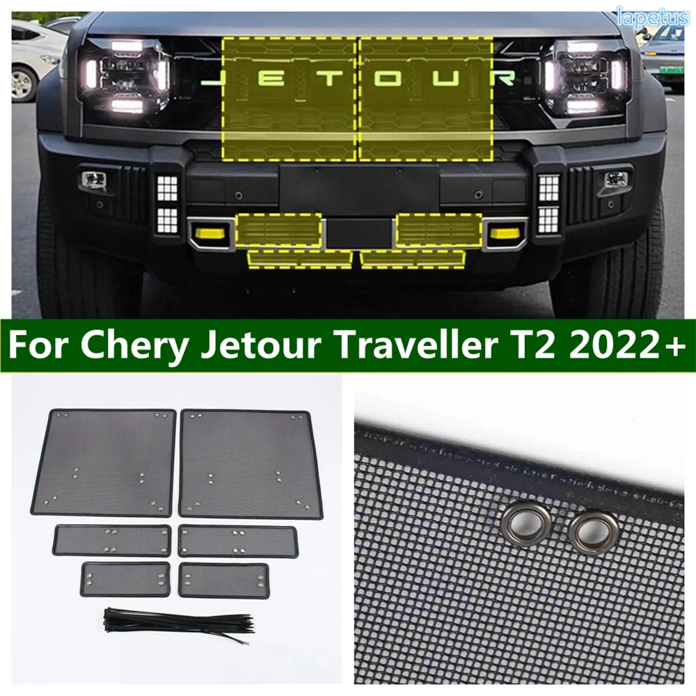 

Car Front Grille Insect Proof Net Radiator Condenser Protective Cover Auto Accessories Fit For Jetour T2 Traveller 2022 2023