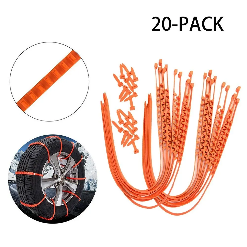 

20pcs Outdoor Snow Cross-country Broken Screen Off The Gods of Anti-skid Chain Universal Car Tires Emergency Rubber Anti-skid