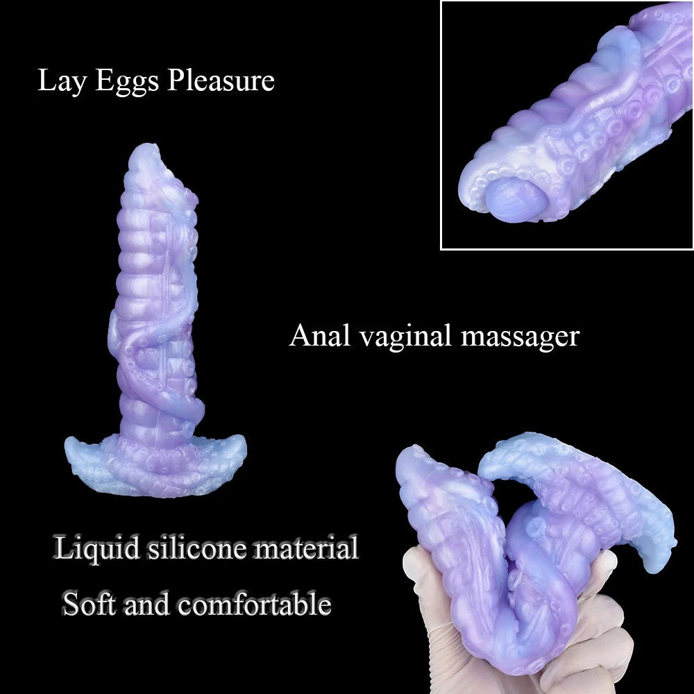 YOCY два цвета, ручной Ovipositor, щупальце осьминога, анальная пробка, ручной толкатель, фаллоимитатор, силиконовые секс-игрушки для взрослых, мужчин, женщин, лежащих яйца