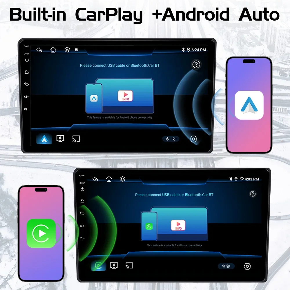 Android 14カーラジオ,GPSナビゲーション,メディアプレーヤー,CarPlay,ユニバーサル,ステレオ,車用 (2005-2010)