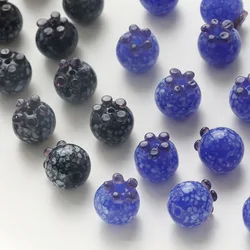 4PCS Blueberry Shaped Glass Beads for Jewelry Making Earrings Supplies DIY Handmade Bracelet Beaded Accessories 9.6*9.5mm