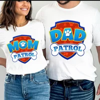 Paw Patrol Parent-child T-shirts Anime Cartoon Cute Parent Child Clothing Men Women Family Summer Fashion Short Sleeved Shirt