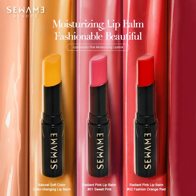 

Sewame PXE Soft Pink Lip Balm, Natural Soft Brightness, Warm Color Changing Lip Balm, Moisturizing Light Color Lipstick