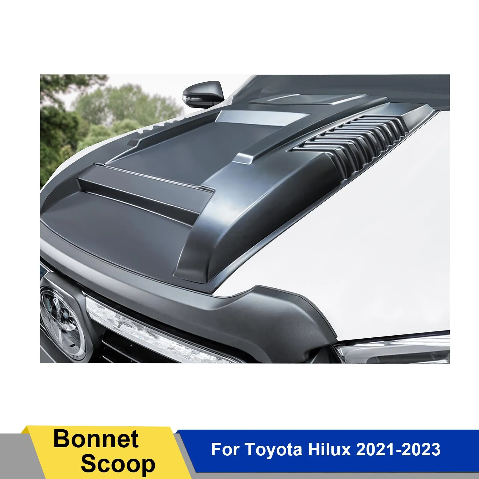 

Bonnet Hood Cover Bonnet Scoop Hood Cover Guard Trim Protector For Toyota Hilux 2021 2022 2023