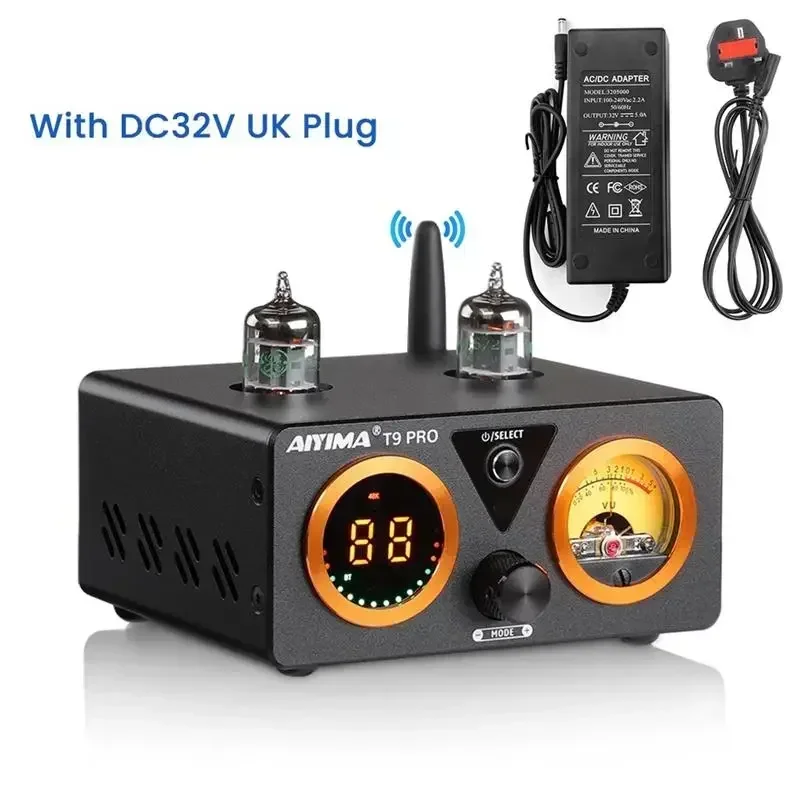 Nuovo! T9 PRO APTX HD Amplificatore Bluetooth Audio 100Wx2 HiFi Stereo Amplificatore di potenza USB DAC COAX OPT VU Meter Amplificatore valvolare