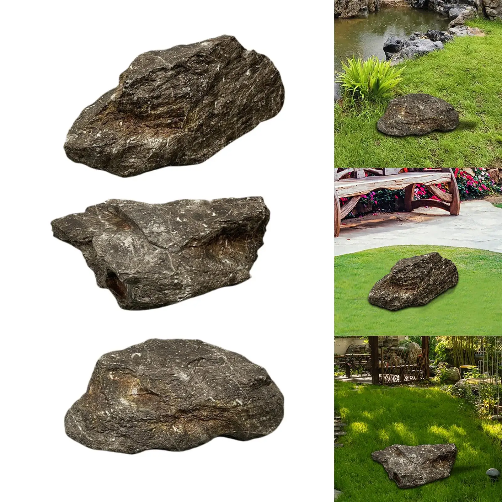 

Artificial Rock Versatile Ornament Realistic for Squares Garden Decoration
