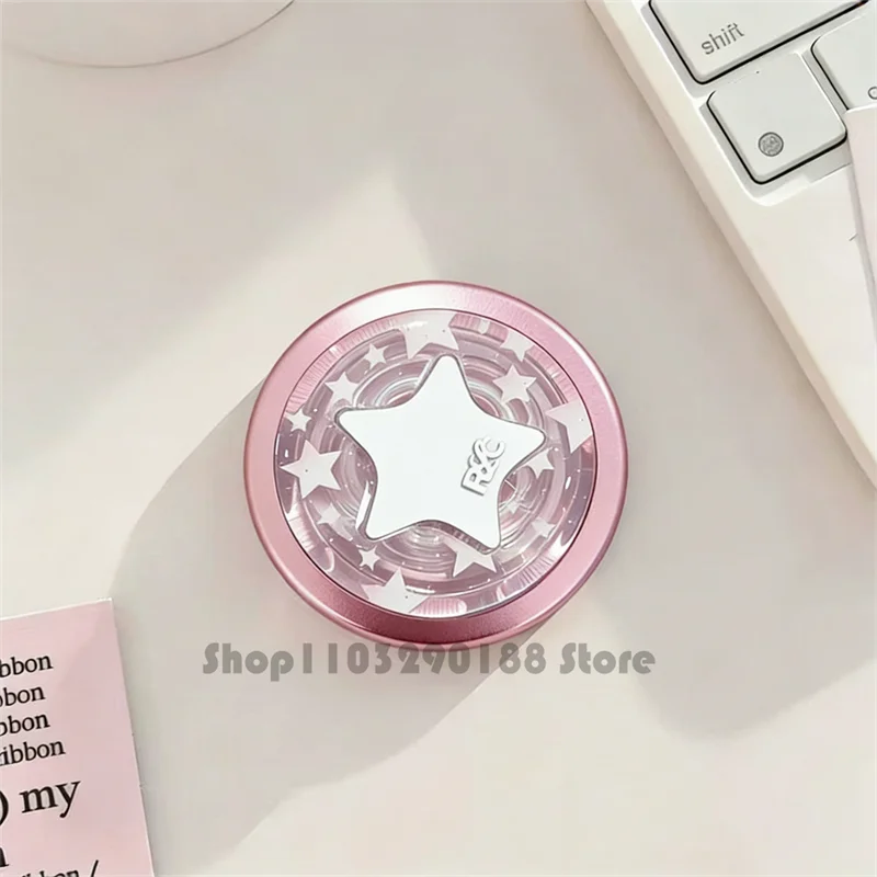 INS Cute Cartoon Star Mirror Purple Magnetic Holder Grip Tok Griptok Phone Stand Holder Support For iPhone Pad Magsafe Smart Tok