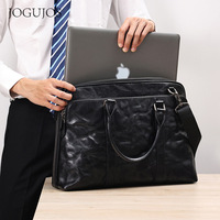 2025 New Genuine Leather Men's Handbags Cowhide Briefcase 14-15.6 Inch Laptop Bag Business Commute Shoulder Crossbody Bags