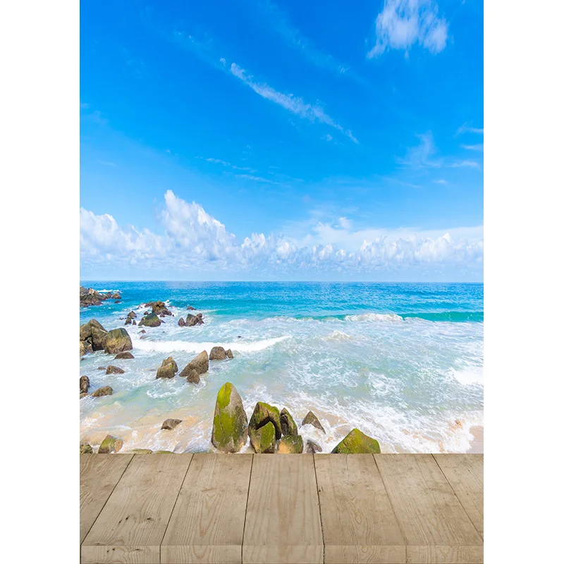 Mùa Xuân Rừng Sàn Gỗ Chụp Ảnh Nền Trời Biển Cảnh Bé Chân Dung Ảnh Phông Nền Studio 21415 FGM-03