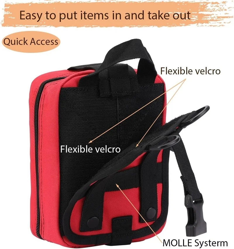 Tragbare taktische Erste-Hilfe-Kit medizinische Tasche zum Wandern Reise nach Hause Notfall behandlung Fall Überlebens tools edc Beutel